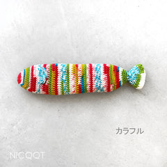 猫のさかな型の編みぐるみのおもちゃカラフル