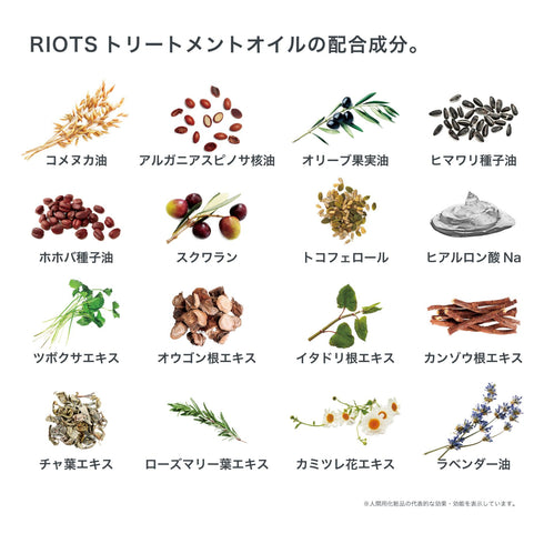 RIOTS ナチュラル トリートメント オイル 100ml