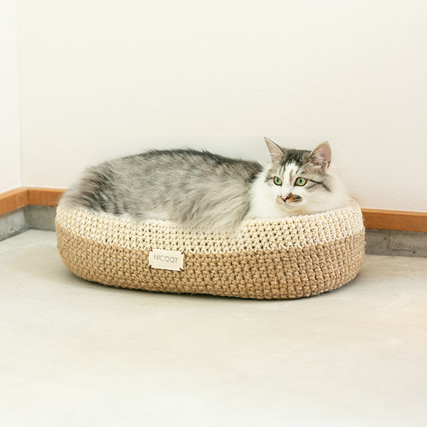 ペットのベッド　まるごと麻ベッド オーバル