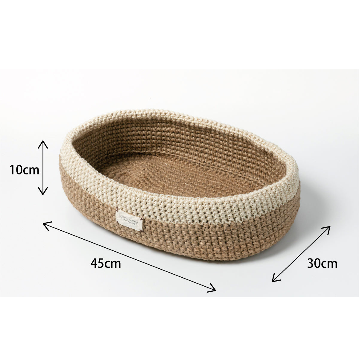 ペットのベッド　まるごと麻ベッド オーバル